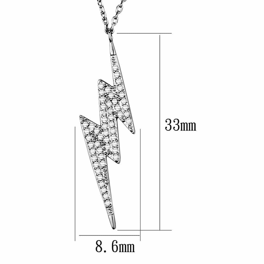 Brass Lightning Bolt Pendant | The Stainless Jewelry view 2