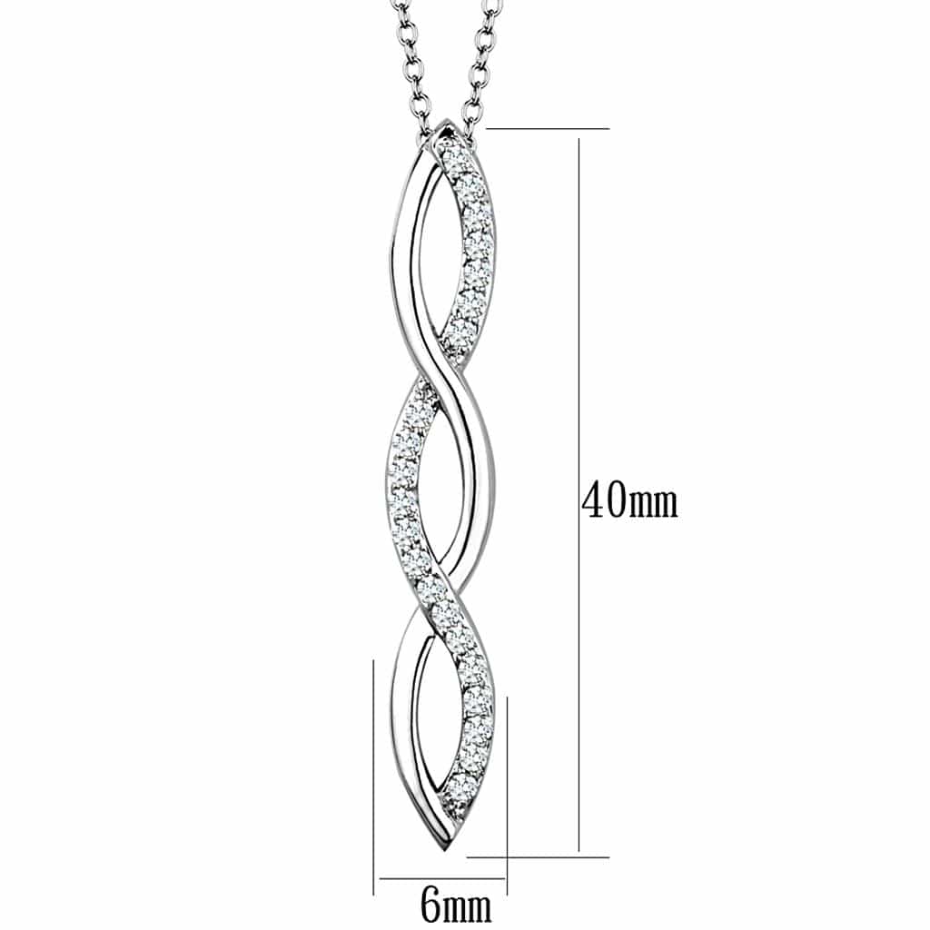 Brass Twisted Infinity Pendant | The Stainless Jewelry view 4