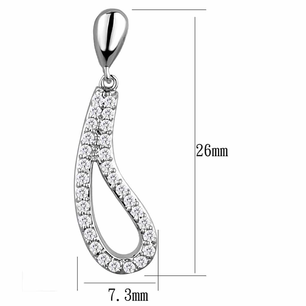 Brass CZ Pavé Infinity Twist Drop Earrings view 2