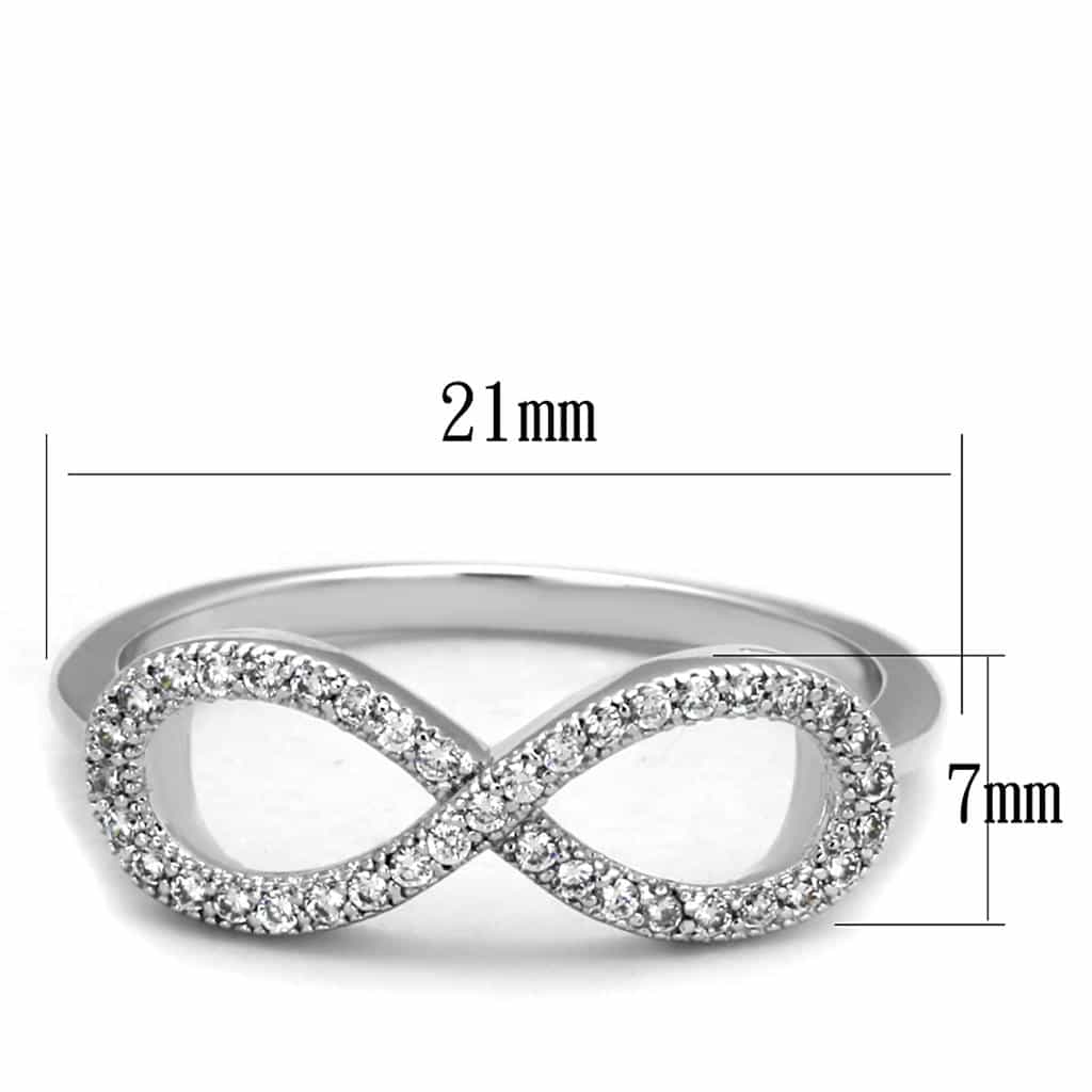 Brass CZ Pavé Infinity Ring | The Stainless Jewelry view 6