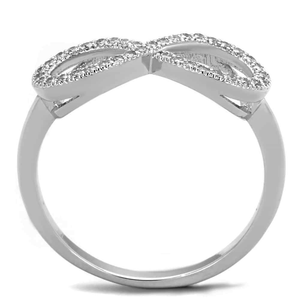 Brass CZ Pavé Infinity Ring | The Stainless Jewelry view 3