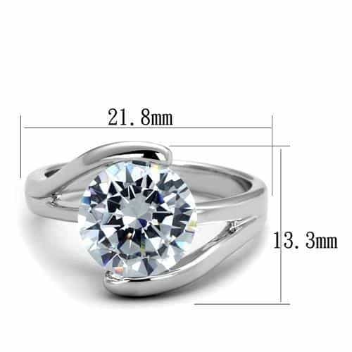 Brass Solitaire Twist Ring | The Stainless Jewelry view 2