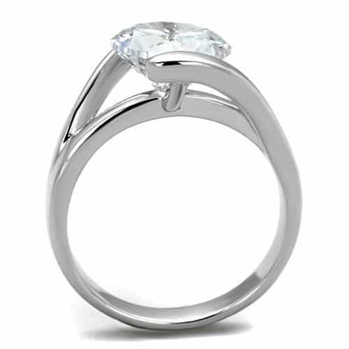 Brass Solitaire Twist Ring | The Stainless Jewelry view 3