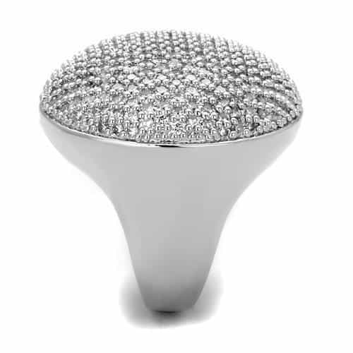 Brass Micro Pavé Dome Ring Clear | The Stainless Jewelry view 8