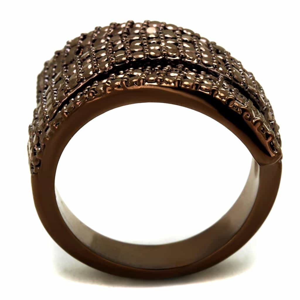 Brass Wide Tiered Band Ring | The Stainless Jewelry view 7