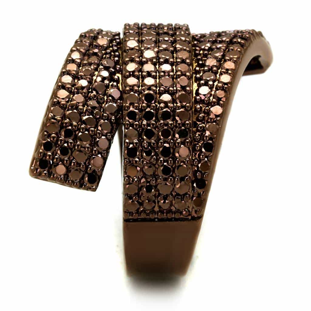 Brass Wide Tiered Band Ring | The Stainless Jewelry view 4