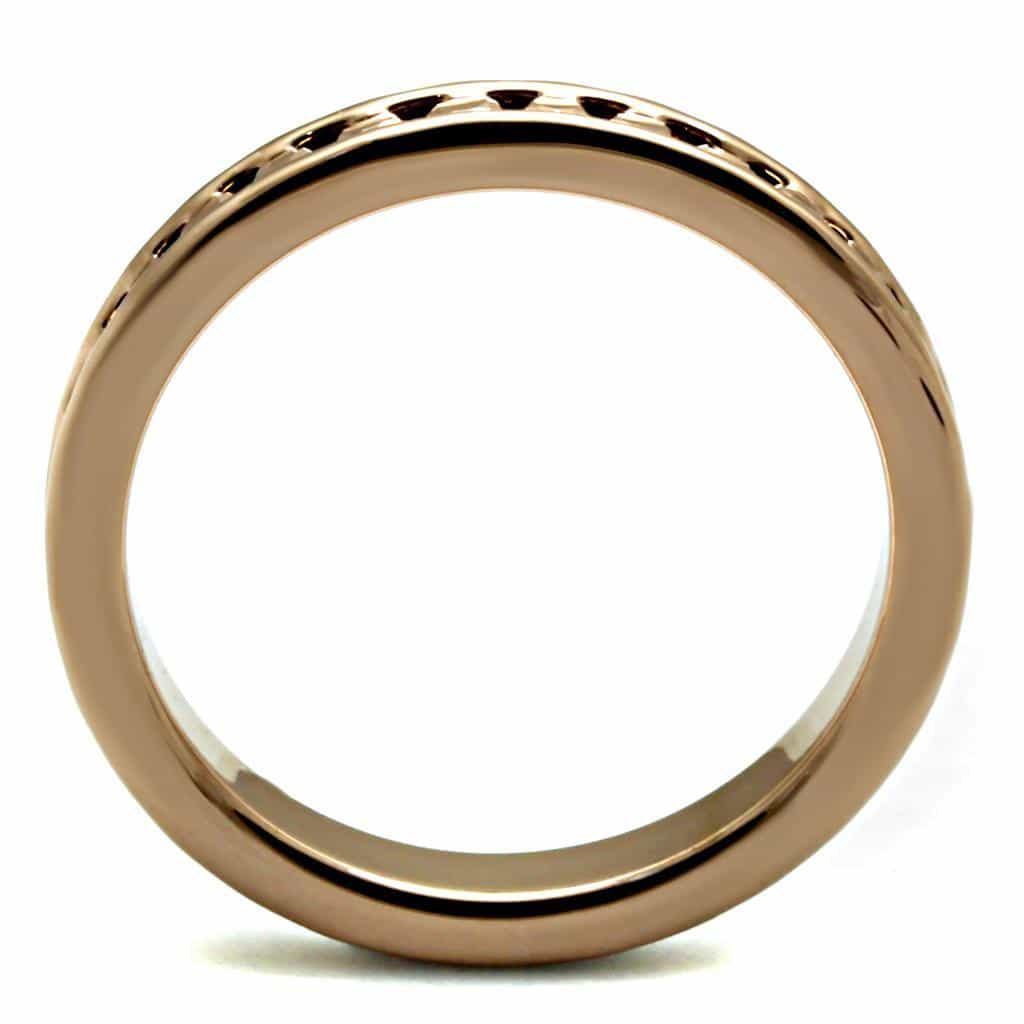 Brass Rose Gold Coffee CZ Channel Bracelet view 3