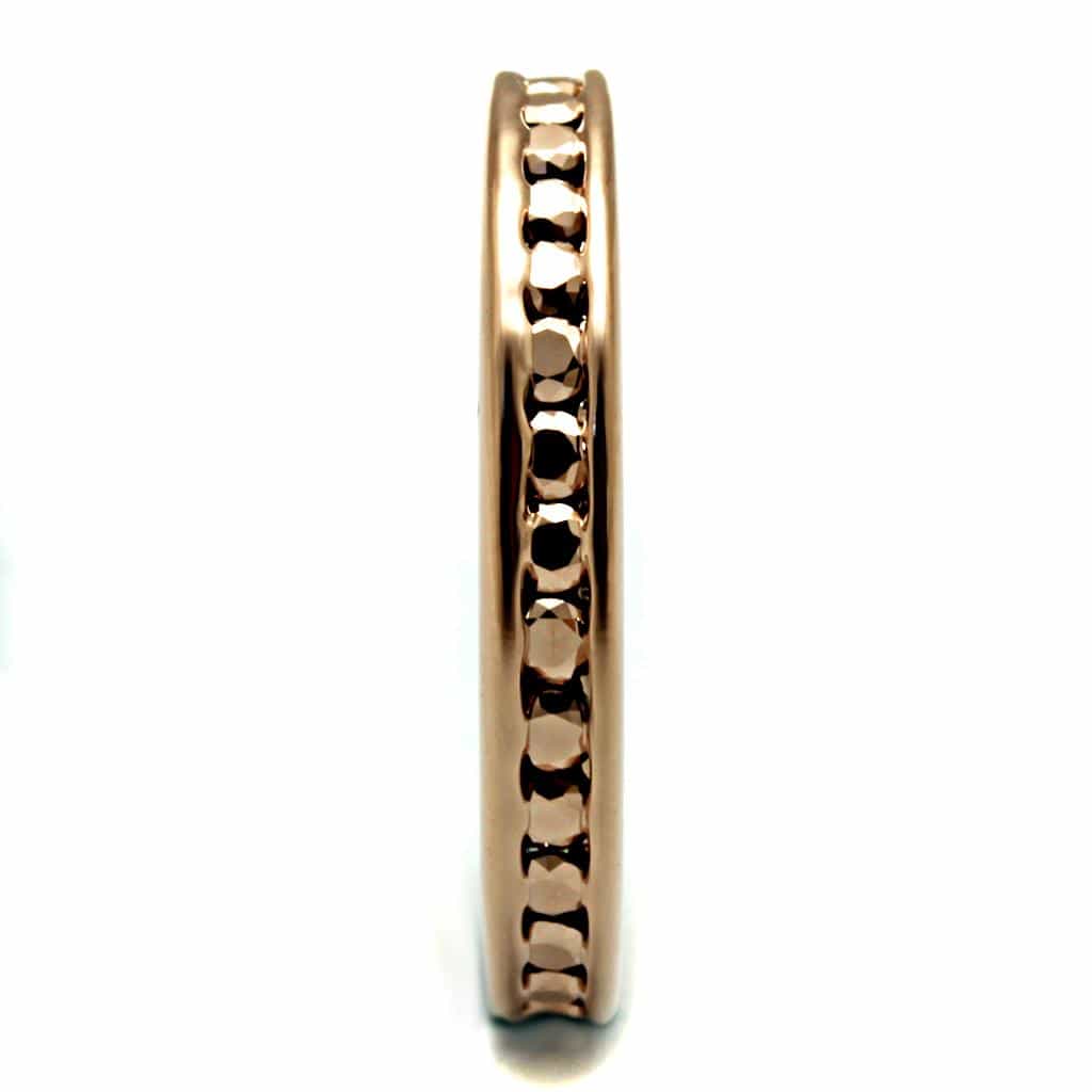 Brass Rose Gold Coffee CZ Channel Bracelet view 9