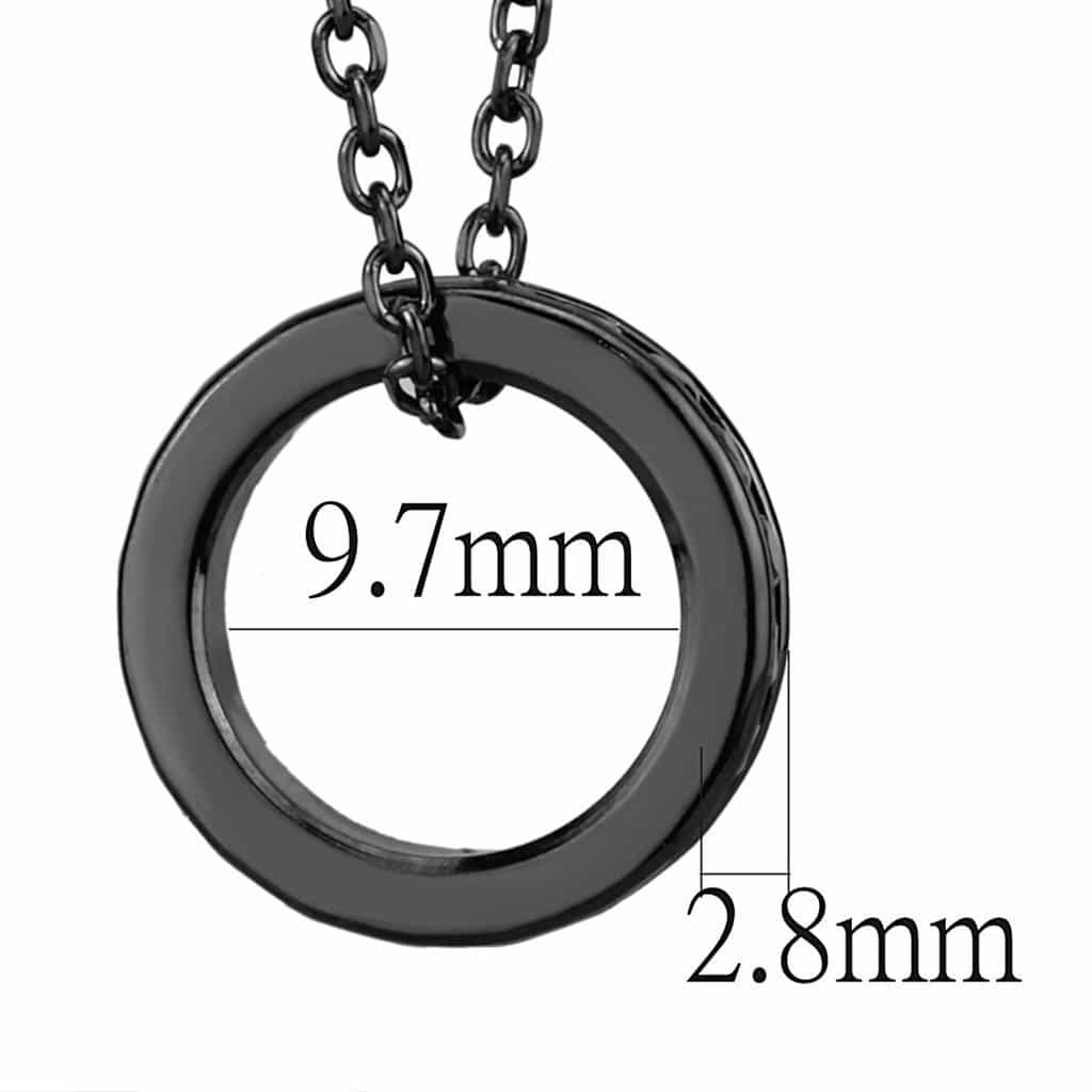 Brass Black Gunmetal Ring Pendant | The Stainless Jewelry view 2