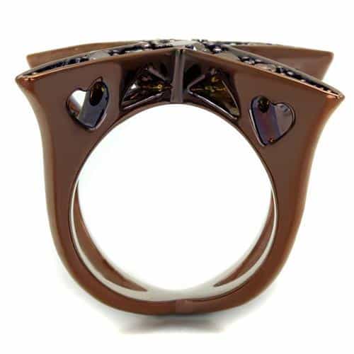 Brass Brown Star Ring | The Stainless Jewelry view 7