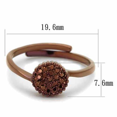 Brass Ball Pavé Dome Ring | The Stainless Jewelry view 6