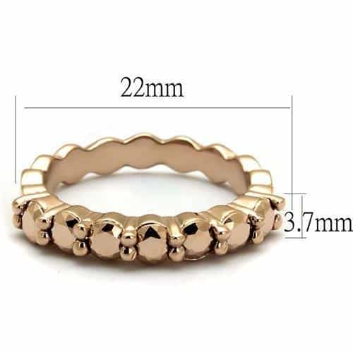 Brass Gold CZ Flower Eternity Ring | The Stainless Jewelry view 6