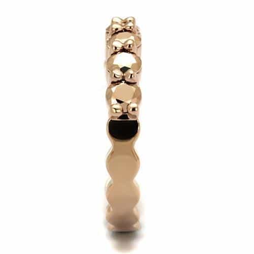 Brass Gold CZ Flower Eternity Ring | The Stainless Jewelry view 8