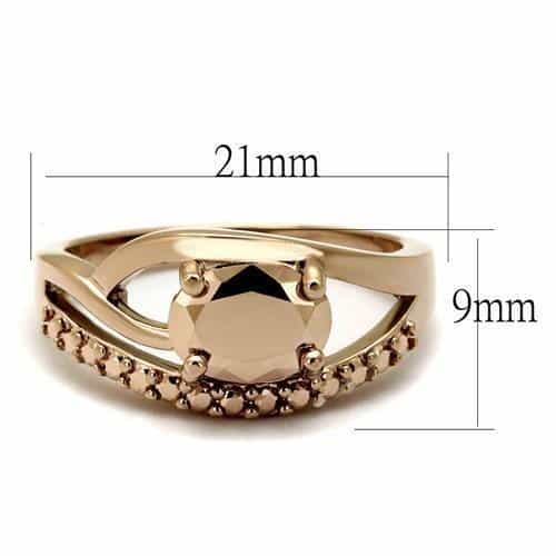 Brass Gold CZ Marquise Split Shank Ring | The Stainless Jewelry view 2