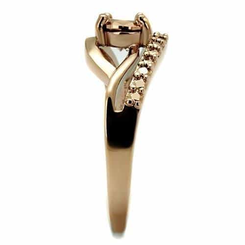 Brass Gold CZ Marquise Split Shank Ring | The Stainless Jewelry view 8