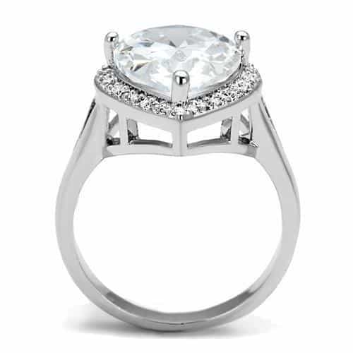 Brass CZ Pear Halo Cocktail Ring 3W1215 | The Stainless Jewelry view 7