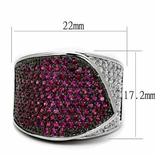 Brass Ruby Pave Dome Ring | The Stainless Jewelry view 7