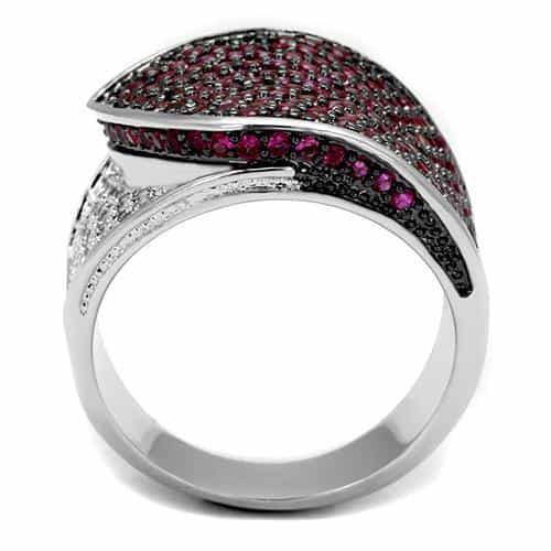 Brass Ruby Pave Dome Ring | The Stainless Jewelry view 8