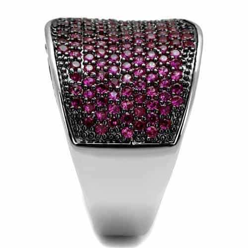 Brass Ruby Pave Dome Ring | The Stainless Jewelry view 10