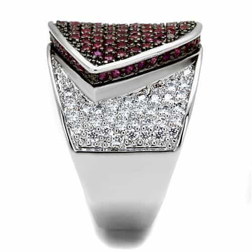 Brass Ruby Pave Dome Ring | The Stainless Jewelry view 4