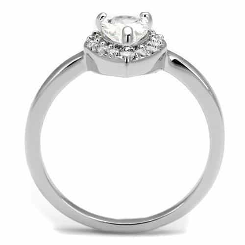 Brass CZ Pear Double Halo Ring | The Stainless Jewelry view 7