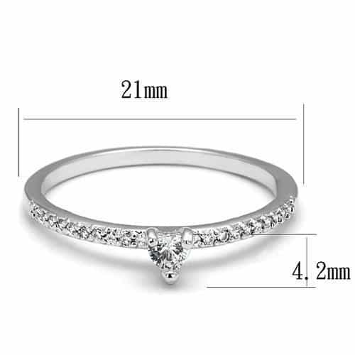 Brass CZ Round Solitaire Thin Pavé Ring | The Stainless Jewelry view 6