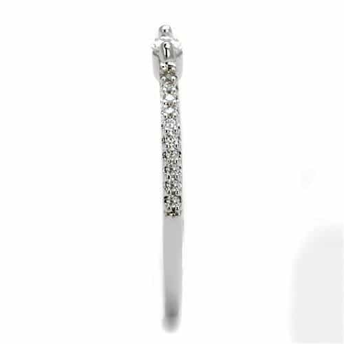 Brass CZ Marquise Solitaire Pavé Ring | The Stainless Jewelry view 8