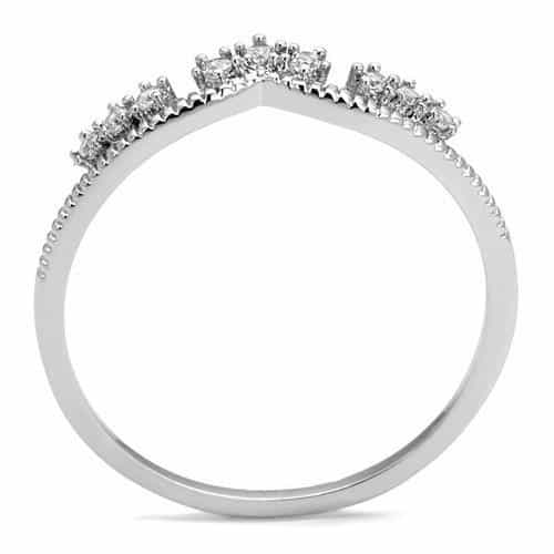 Brass CZ Crown Marquise Band Ring | The Stainless Jewelry view 7