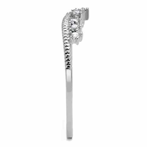 Brass CZ Crown Marquise Band Ring | The Stainless Jewelry view 8