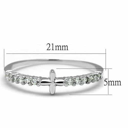 Brass CZ Cross Ring | The Stainless Jewelry view 6