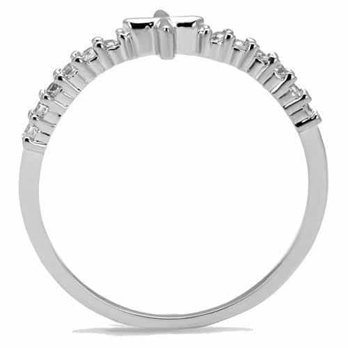 Brass CZ Cross Ring | The Stainless Jewelry view 7