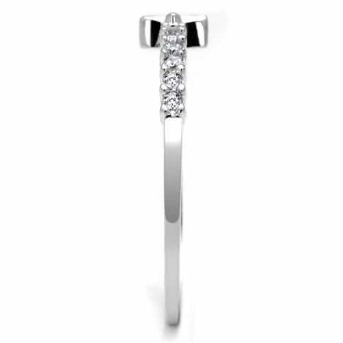 Brass CZ Cross Ring | The Stainless Jewelry view 8