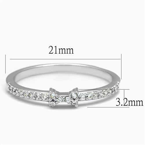 Brass CZ Curved Bar Smile Ring | The Stainless Jewelry view 2