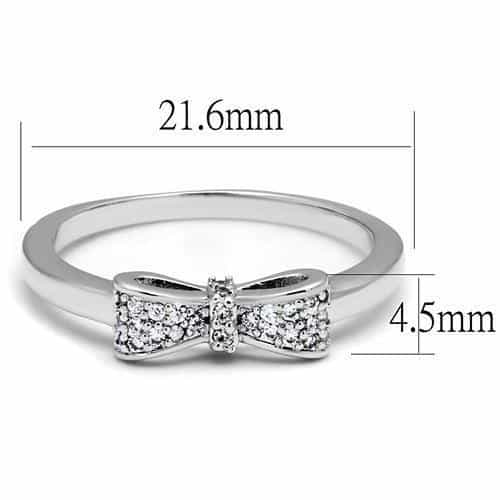 Brass CZ Bow Pavé Ring | The Stainless Jewelry view 6