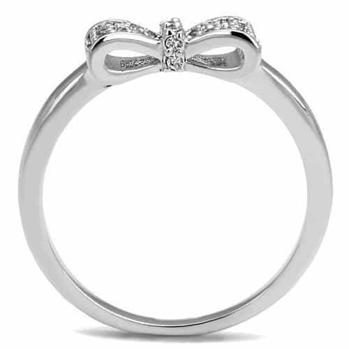 Brass CZ Bow Pavé Ring | The Stainless Jewelry view 3