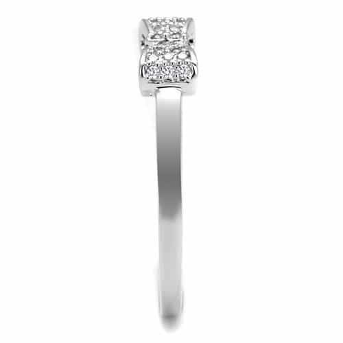 Brass CZ Bow Pavé Ring | The Stainless Jewelry view 4