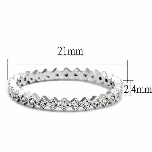 Brass CZ Zigzag Chevron Eternity Ring | The Stainless Jewelry view 6