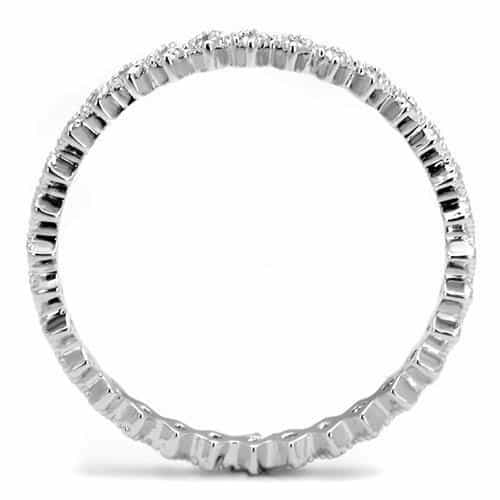 Brass CZ Zigzag Chevron Eternity Ring | The Stainless Jewelry view 3