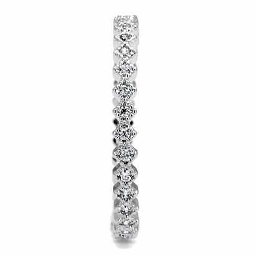 Brass CZ Zigzag Chevron Eternity Ring | The Stainless Jewelry view 4