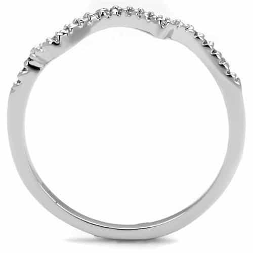 Brass CZ Wave Pavé Ring | The Stainless Jewelry view 7