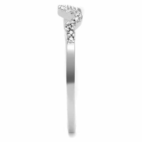 Brass CZ Wave Pavé Ring | The Stainless Jewelry view 8