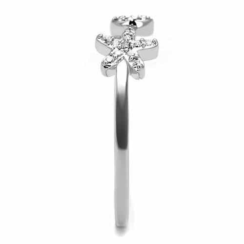 Brass CZ Seahorse Starfish Open Ring | The Stainless Jewelry view 8