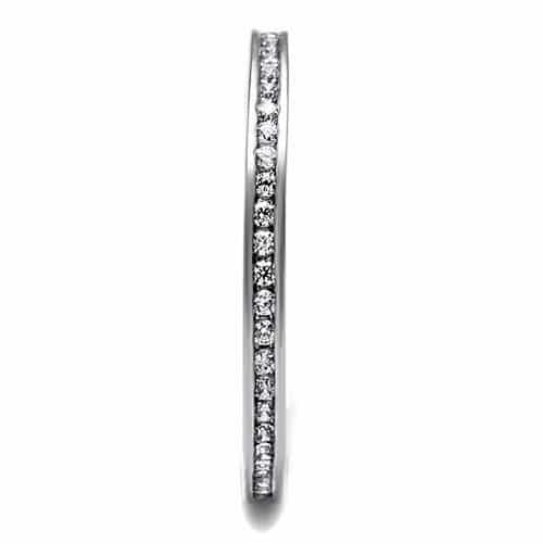 Brass CZ Channel-Set Thin Eternity Ring | The Stainless Jewelry view 8