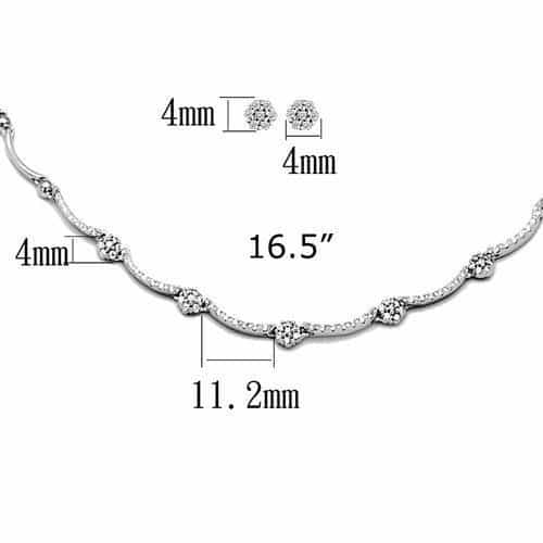Brass CZ Scallop Wave Station Set | The Stainless Jewelry view 6