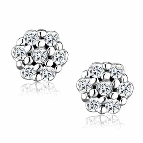Brass CZ Scallop Wave Station Set | The Stainless Jewelry view 7