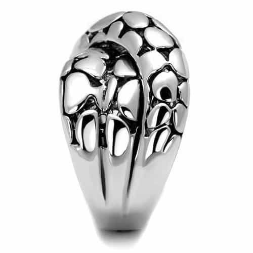 Brass Textured Cobblestone Crossover Wide Ring view 8