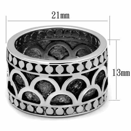 Brass Filigree Scallop Wide Dome Ring | The Stainless Jewelry view 6