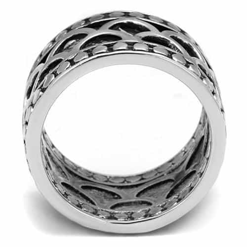 Brass Filigree Scallop Wide Dome Ring | The Stainless Jewelry view 7
