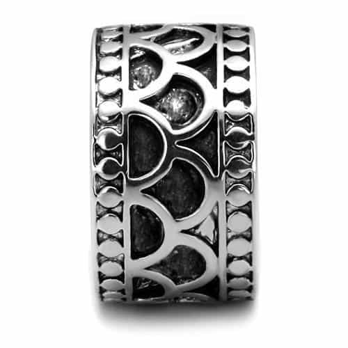Brass Filigree Scallop Wide Dome Ring | The Stainless Jewelry view 8