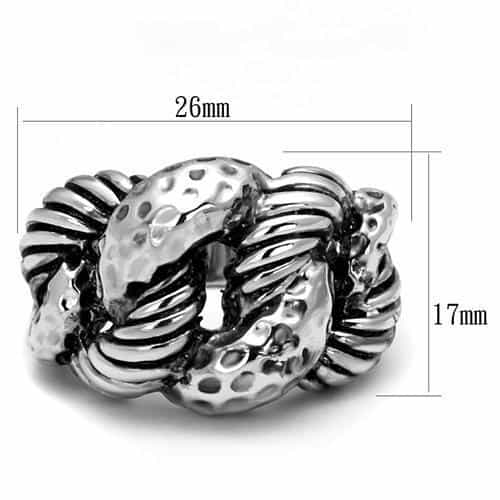 Brass Hammered Rope Knot Wide Ring | The Stainless Jewelry view 2